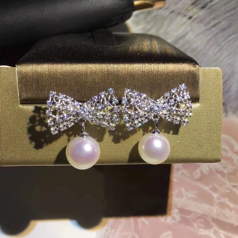 

925 Silver Aniversary Earrings Findings and Component Jewelry Parts Charm Fittings for Pearls Coral Jade Agate Beads Stones