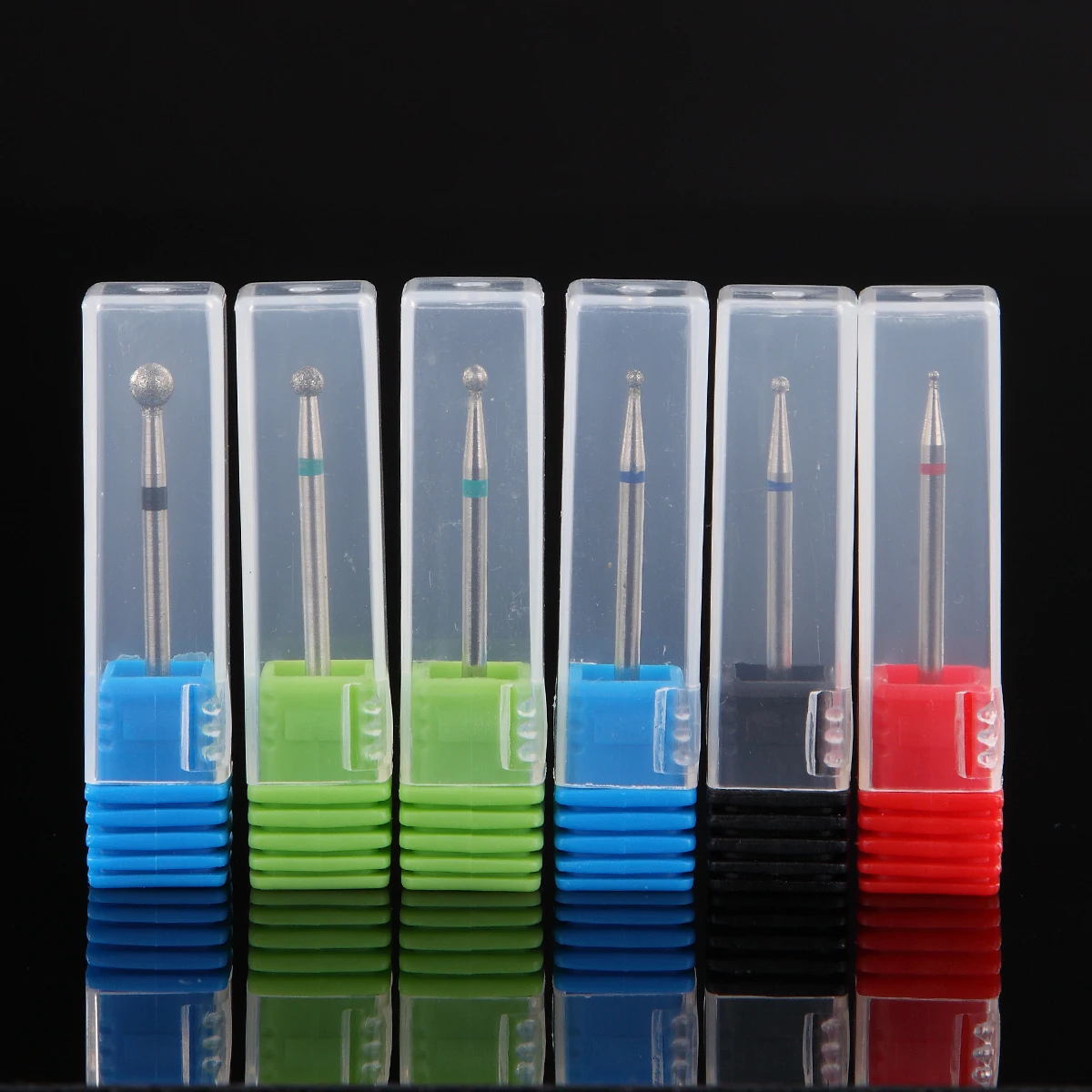 Monja 6 размеров алмазное сверло для ногтей Маникюрный Электрический станок для дизайна ногтей кутикулы чистая шлифовальная фрезерная роторная Шлифовальная головка