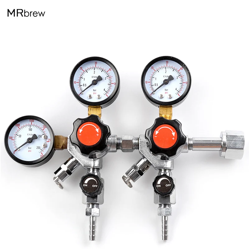 Новинка! CGA320 двойной регулятор CO2 для домашнего пивоварения 0 ~ 2000psi 60psi|regulator
