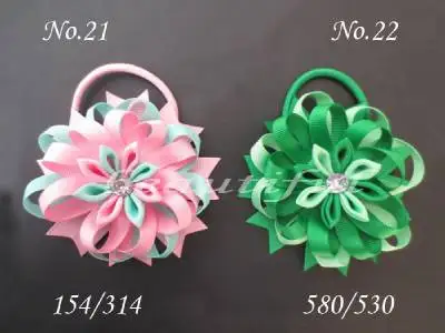 20 шт. милое красивое стильное С-Птичье гнездо бант для волос эластичный 158