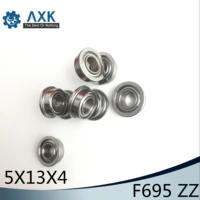 f695zz flange bearing 5x13x4 mm abec 1 10 pcs flanged f695 z z ball bearings f6195zz