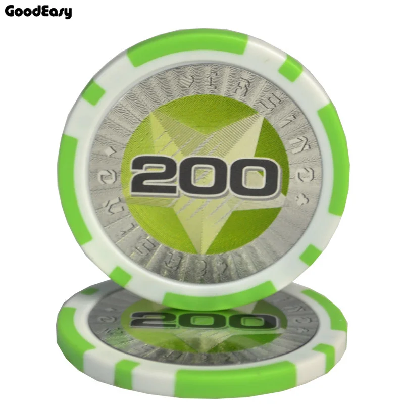 5 шт./компл. Лидер продаж мульти-col 11,5g из АБС-пластика/железо Casino Chips в форме фишек Казино холдем Монте Карло для покера фишек казино аксессуары - Цвет: 200