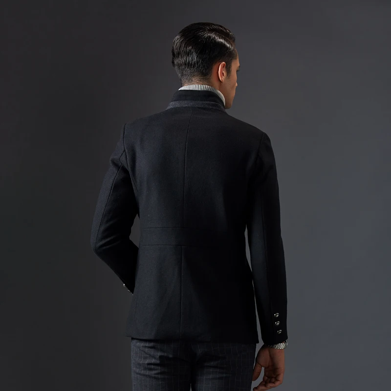 2018 зимнее шерстяное сохраняющее тепло Пальто мужское деловое повседневное