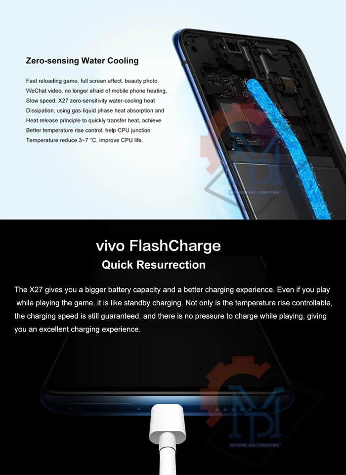 Vivo X27 мобильный телефон 6,39 дюймов 8 ГБ+ 256 ГБ Snapdragon 710 Android 9 4000 МП три кадра мАч смартфон