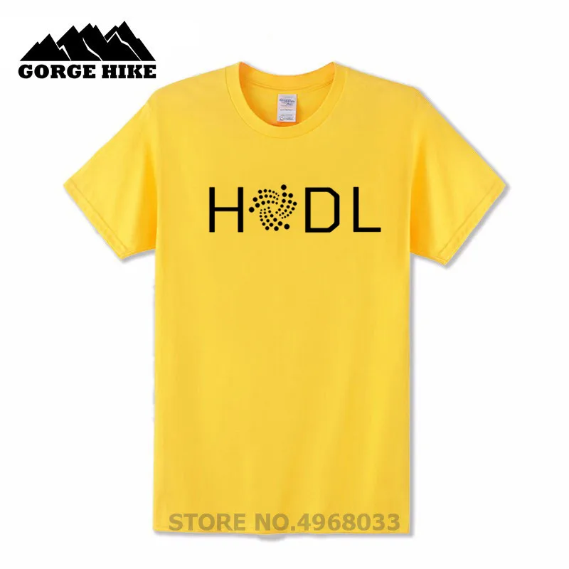 Забавные мужские футболки Hodl новейшие дизайнерские черные хлопковые с коротким