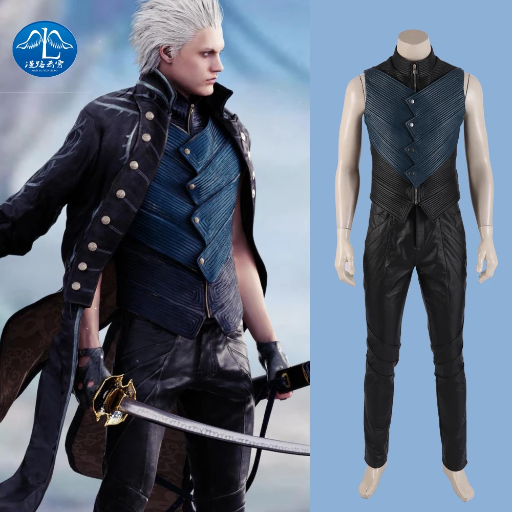 Manluyunxiao Game DMC 5 Vergil жилет для косплея мужские куртки костюм на Хэллоуин для детей костюм для взрослых