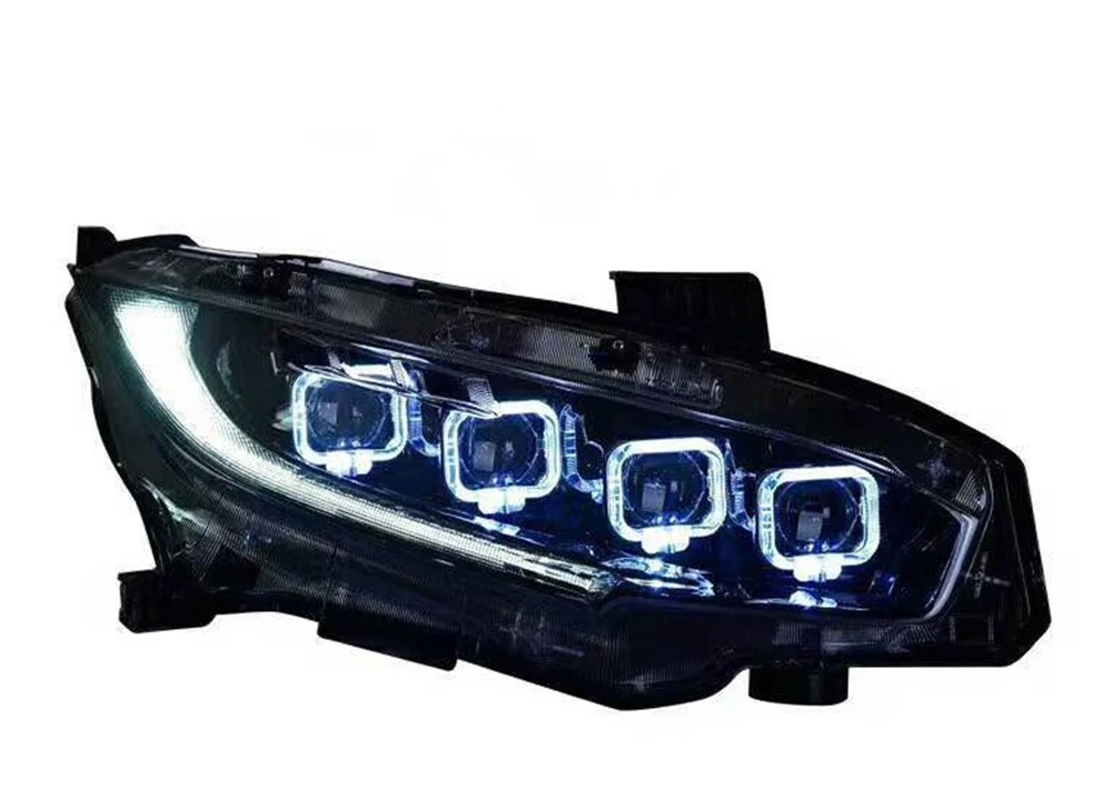Стайлинга автомобилей головной светильник для Honda Civic 10th 2016 2017 2018 HID светодиодный s