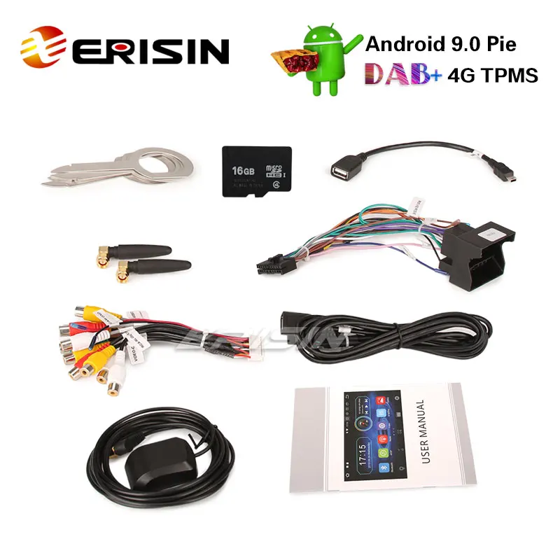 Erisin ES4946B 7 &quotDAB + 4G TPMS DVR Android 9 0 автомобильное радио DVD для BMW E46 GPS