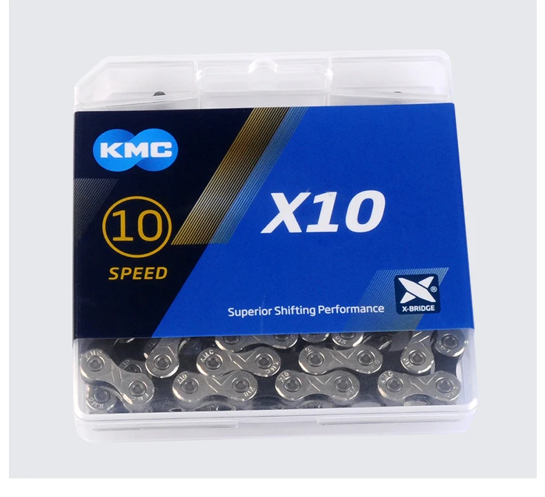 KMC X10 MTB дорожный велосипед цепи 116л 10 цепь для скоростного велосипеда волшебная кнопка горная с оригинальной коробкой