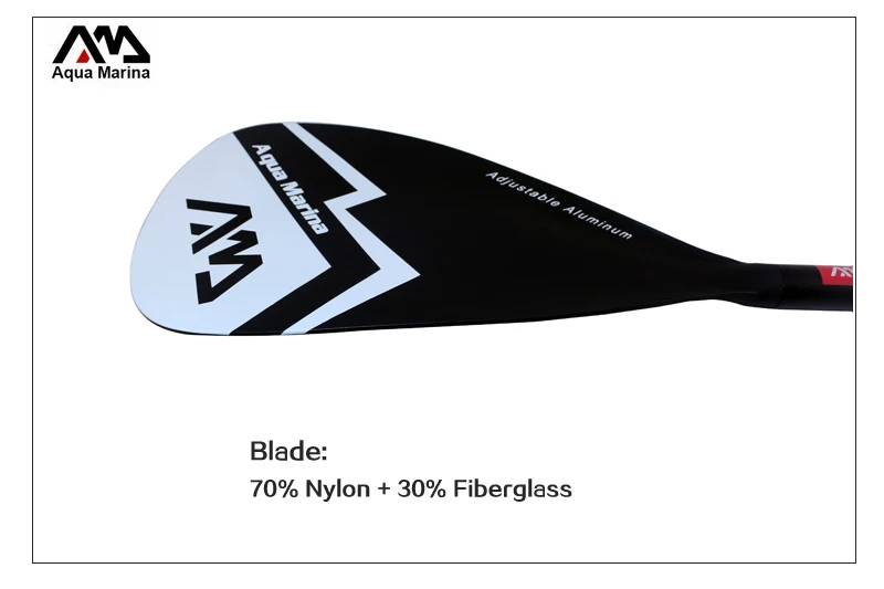 Черное выдвижное весло SUP AQUA MARINA стоячая доска 3 секционная доска для серфинга алюминиевая 165-210 см надувная лодка A03003