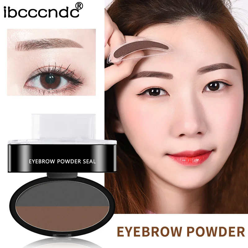 Новый двойной цвет быстрый макияж бровей штамп Водонепроницаемый порошковый