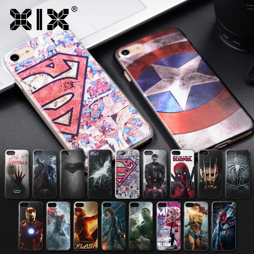 Чехол для iPhone 6 4 4S 5 5C 5S S 7 8 Plus X Super Heroes Жесткий ПК 2017 Новое поступление чехол 7|6s plus|pc