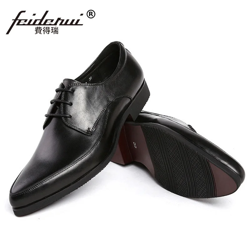 Туфли мужские классические на платформе натуральная кожа заостренный носок