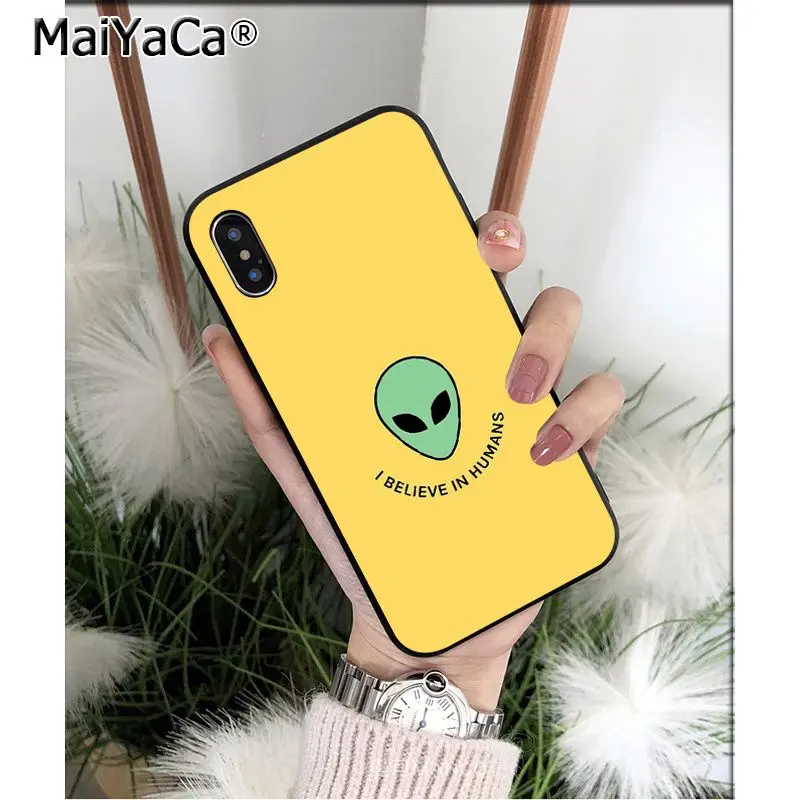 MaiYaCa Alien Believe UFO ET высококачественный чехол для телефона iPhone X XS MAX 6 6S 7 7plus 8 8Plus 5 5S XR