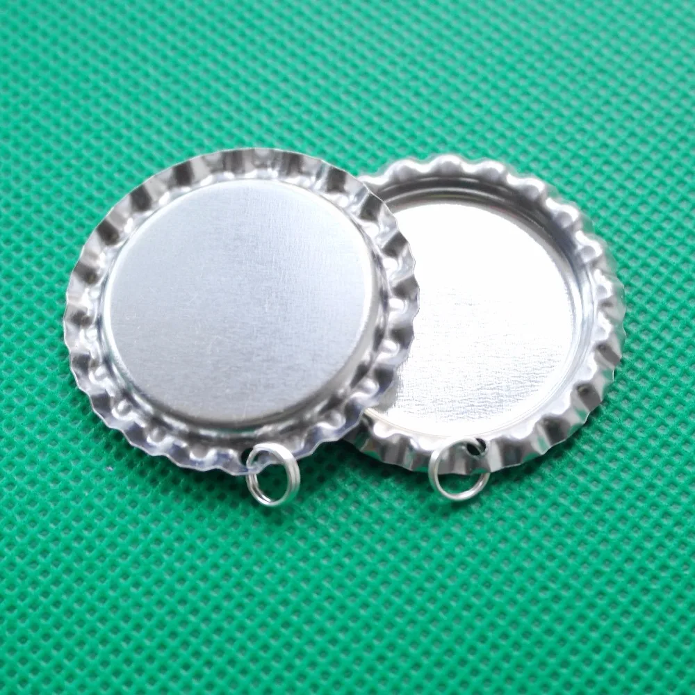 50 шт. серебряные металлические плоские крышки для самодельных изделий, волосатых бантов и ювелирных изделий SUTOYUEN плоские подвески.