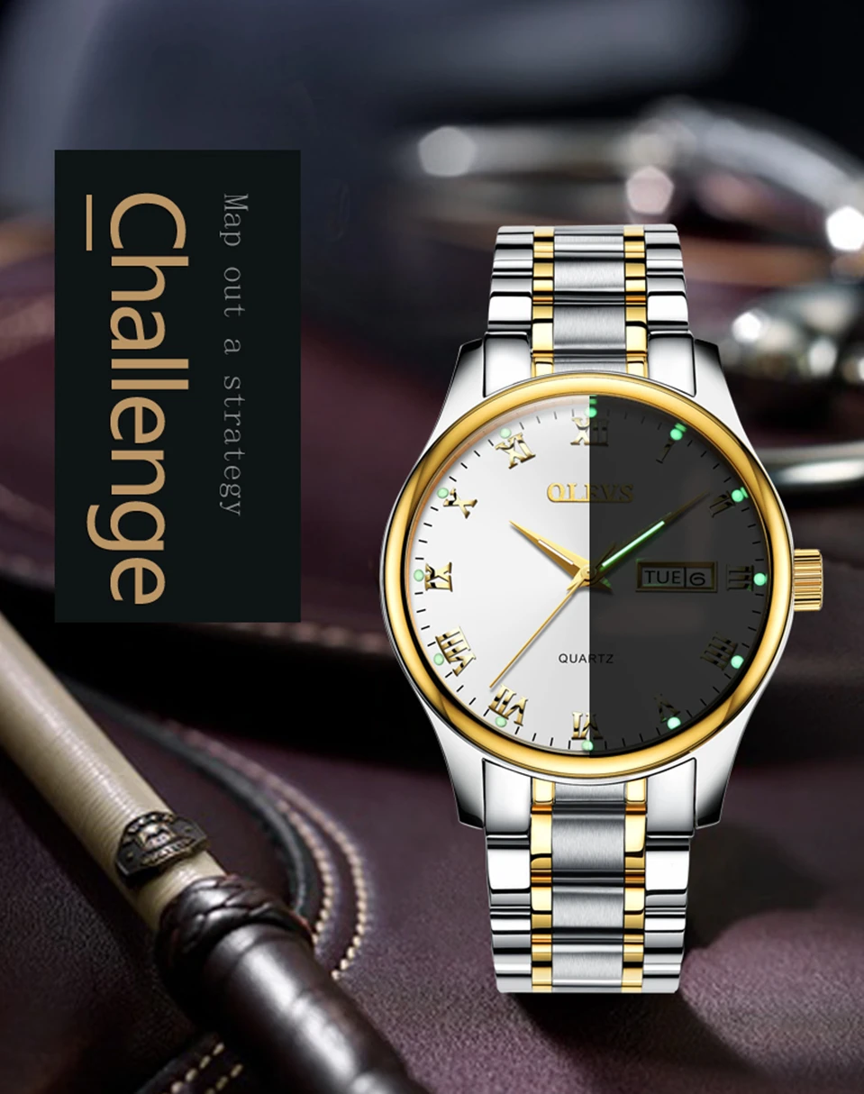 OLEVS мужские часы лучший бренд класса люкс Для женщин часы relogio feminino часы Нержавеющая сталь водонепроницаемый пару часов