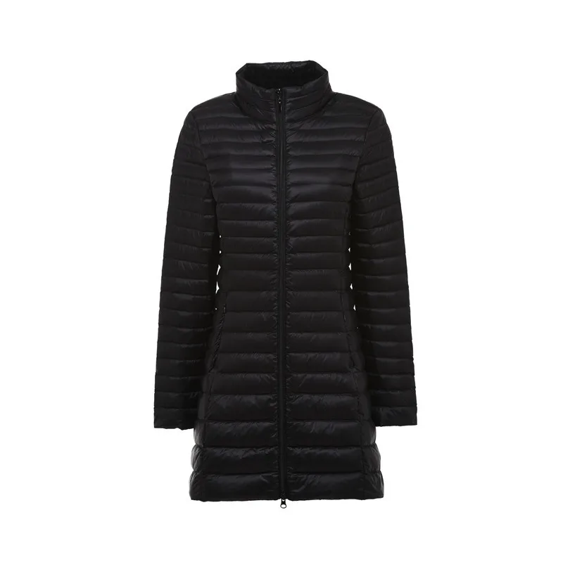 black NewBang Plus 6XL 7XL пуховик женский длинный ультра легкий пуховик женский большой размер осенне-зимний пуховик одежда оверсайз - Цвет: black