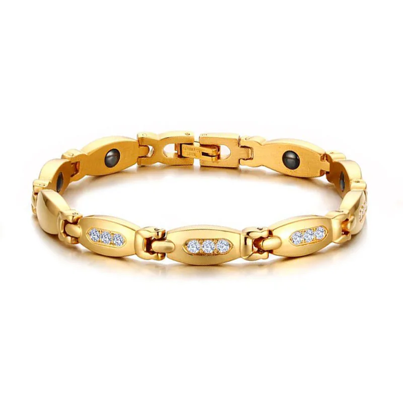 bracelet Meaeguet золотой цвет гематит магнитотерапия браслеты для женщин кубический цирконий здоровье силовые браслеты и браслеты ювелирные изделия - Окраска металла: bracelet
