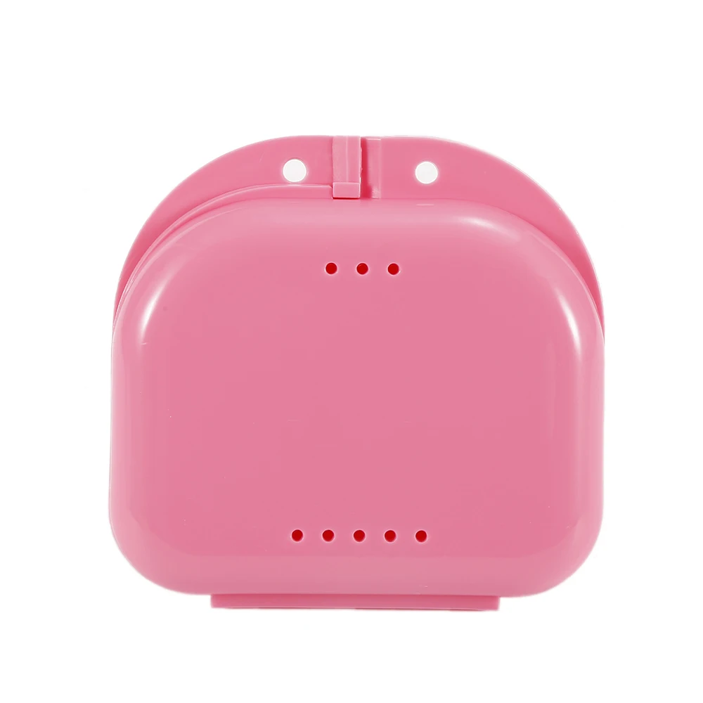 Pink Отличное качество, зубной протез, коробка для ванны, чехол, пластик, Ортодонтическая защита, стоматологическая ложная коробка для хранения зубов, контейнер, много цветов - Color: Pink
