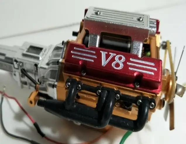 3 скоростная коробка передач V8 двигатель для 1/14 RC Tamiya Actros тягач прицеп BENZ SCA