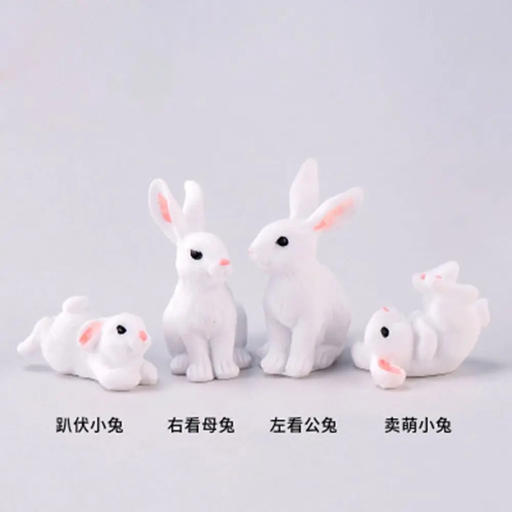 Полимерный домашний зеленый милый кролик DIY мини украшения счастливая семья