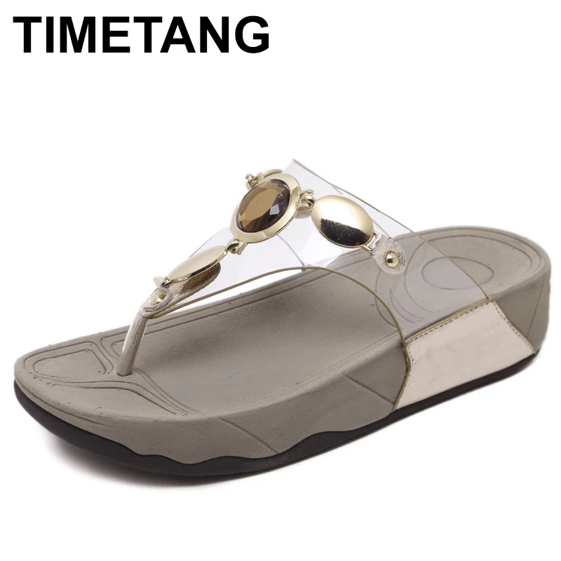 TIMETANG/женские тапочки, летние женские модные сандалии, женские Вьетнамки, обувь на тонком каблуке, повседневные удобные Тапочки