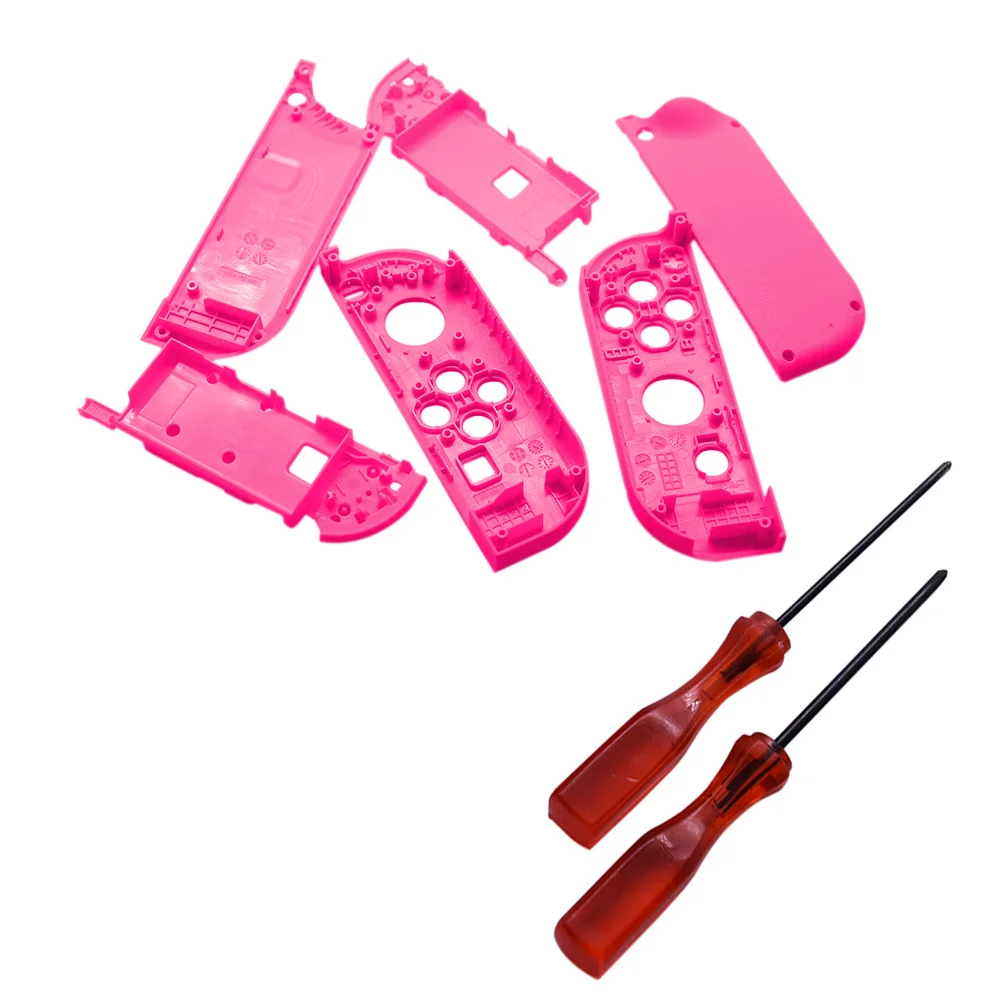 Replacement Full Housing Shell Left&ampRight Case 1 Pair w/Middle Frame&ampScrewdrivers for Nintendo Switch NS Controller Joy-Con |