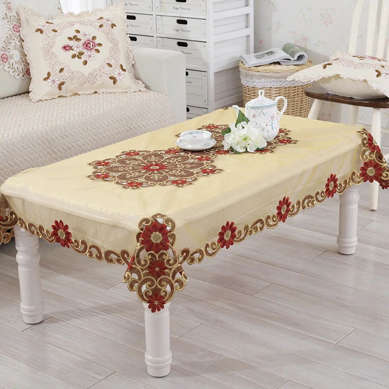 Скатерть прямоугольная с вышивкой 1 шт.|table cloth decoration|table luxurytable |