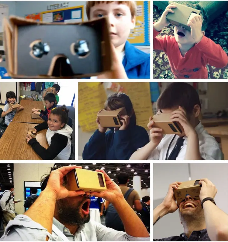 Licht Kasteel Google Kartonnen Stijl виртуальной реальности VR Bril Voor 3,5-6,0 дюймов смартфон Glas voor iphone voor samsung