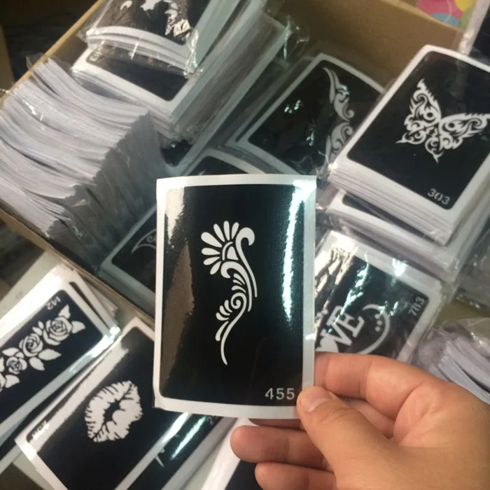 Трафареты для татуировки Airbrush трафарет боди арта Mehendi хной трафареты блестящих