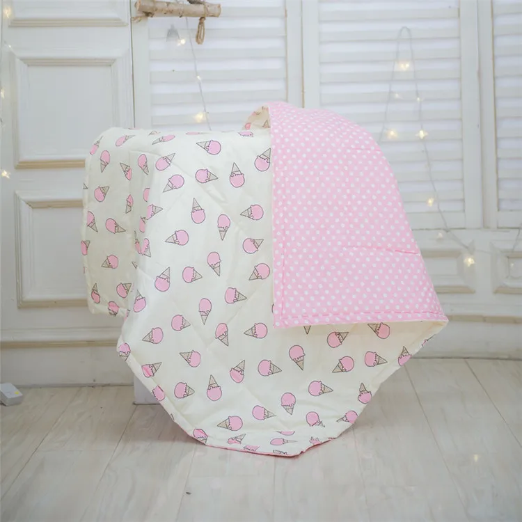 Детское летнее стеганое одеяло в скандинавском стиле с облаками из хлопка