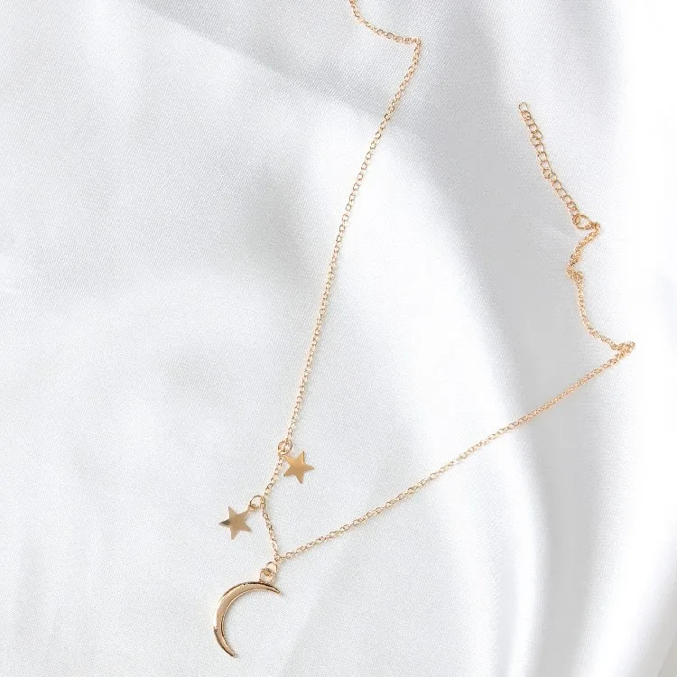 Колье женское модное с подвеской в виде Луны простое низкая цена|necklace free