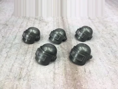 5pcs PUBG K6-3 шлема третьего уровня DIY строительные блоки военное оружие город кирпичи аксессуары Playmobil оригинальные игрушки для детей - Цвет: 5pcs