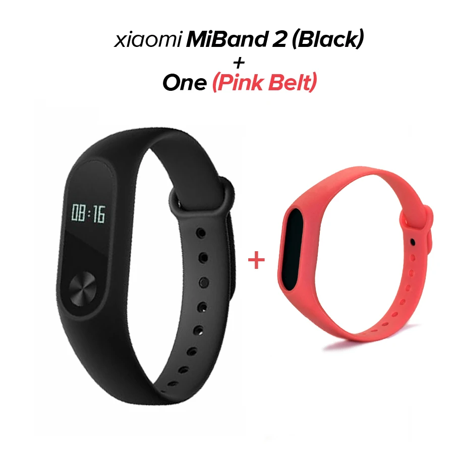 Xiaomi mi Band 2 mi band 2 фитнес-трекер монитор сердечного ритма OLED дисплей тачпад Bluetooth 4,0 для Android IOS - Цвет: -add 1pink