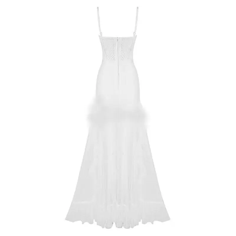 Высокое качество белый цвет без застежки с кружевным плетением вырезами из