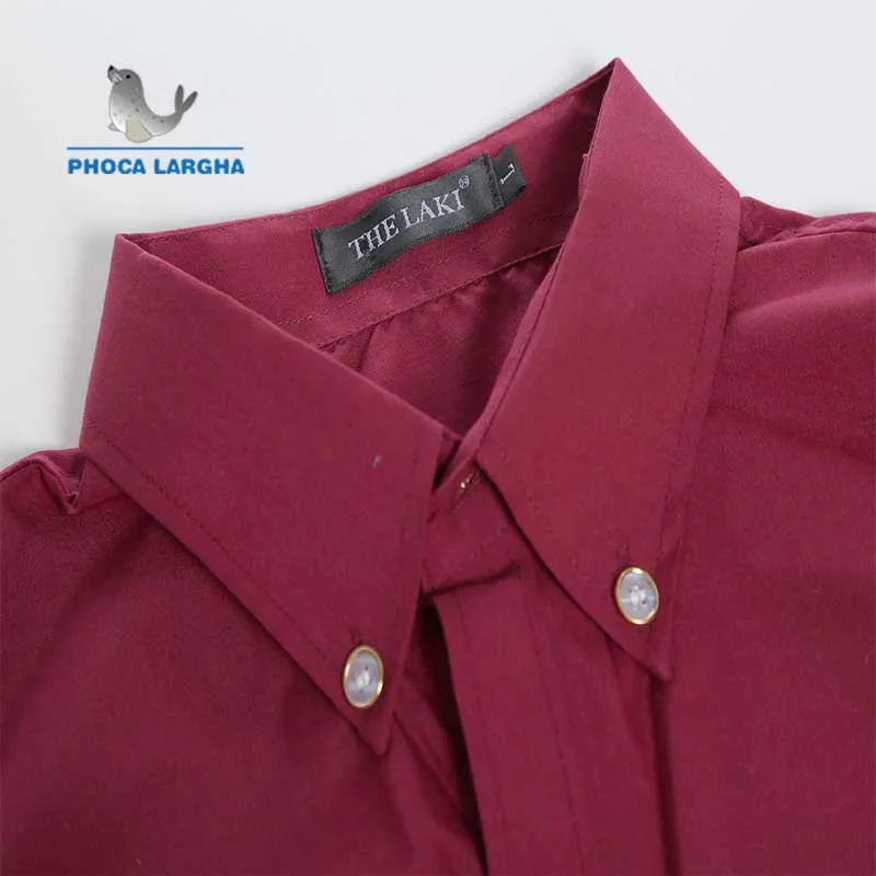 Мужская рубашка с длинным рукавом однотонная отложным воротником белого и