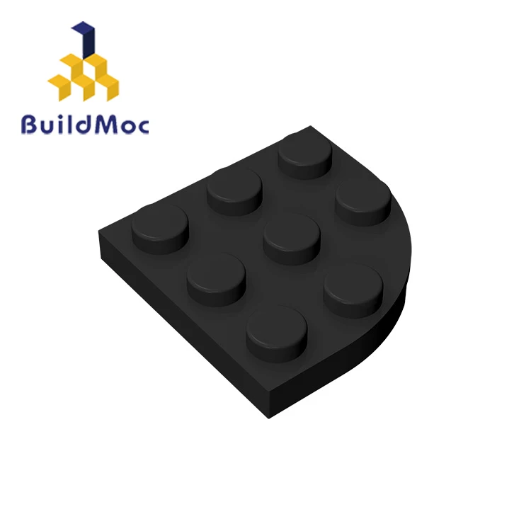 BuildMOC 30357 пластина Круглый угол 3x3 для строительных блоков детали сделай сам
