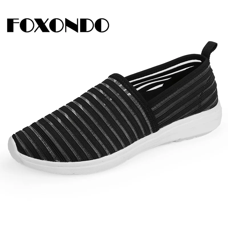 FOXONDO/2019 Женские повседневные кроссовки на плоской подошве женская обувь для