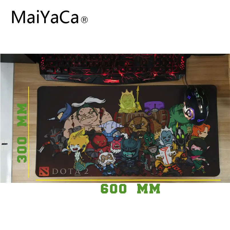 

Большой игровой коврик для мыши MaiYaCa chibi heroes art dota 2, коврик для механической оптической мыши