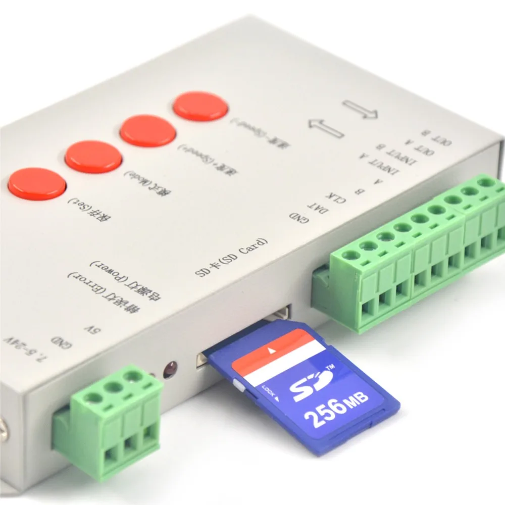 Светодиодный контроллер для sd карты с поддержкой карт 2048 пикселей DMX512 ws2811 RGB DC5V
