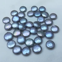 no hole aaa good nacre high luster 13 15mm silver gray coin pearl