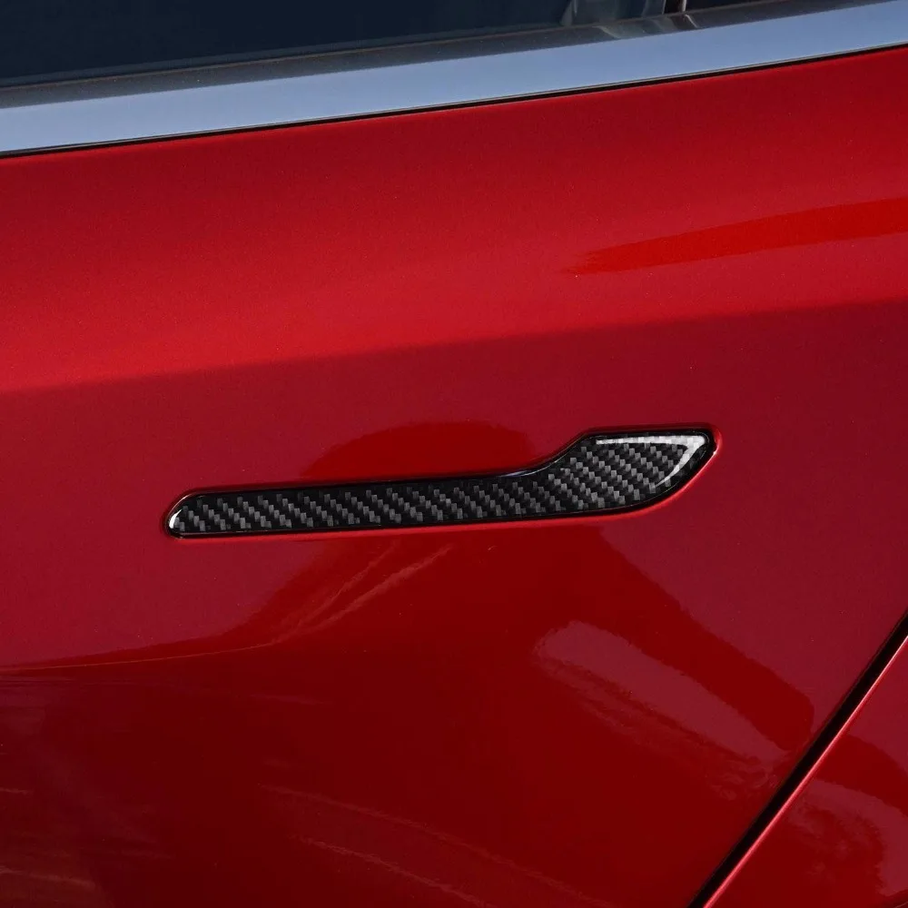 TESLA Автомобильная Внутренняя крышка рулевого колеса автомобиля углеродного волокна рулевое колесо украшение крышка наклейка для Tesla модель 3 модель три