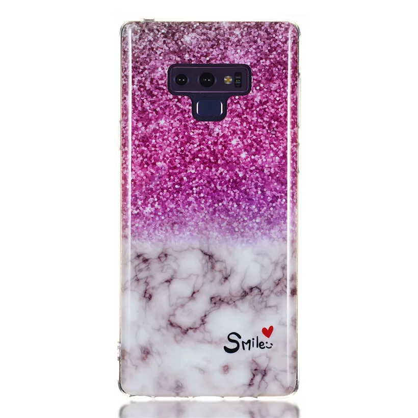 HEMASOLY Marble Case For Samsung Galaxy Note 9 Silicone Luxury Pattern Soft TPU Back Cover |