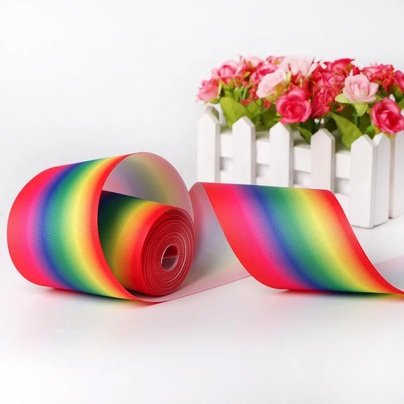 5Yards Single-face Printed Grosgrain Ribbon 25mm 38mm Decorative Ribbons Christmas Wedding Gift Wrapping Hair Bow Accessories | Дом и сад