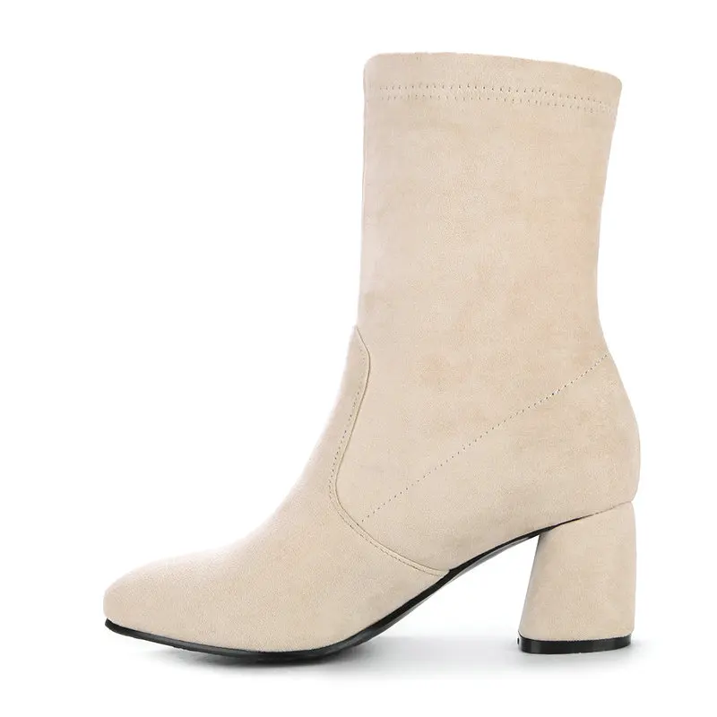 Женские сапоги до середины икры ESVEVA ботинки с острым носком на высоком