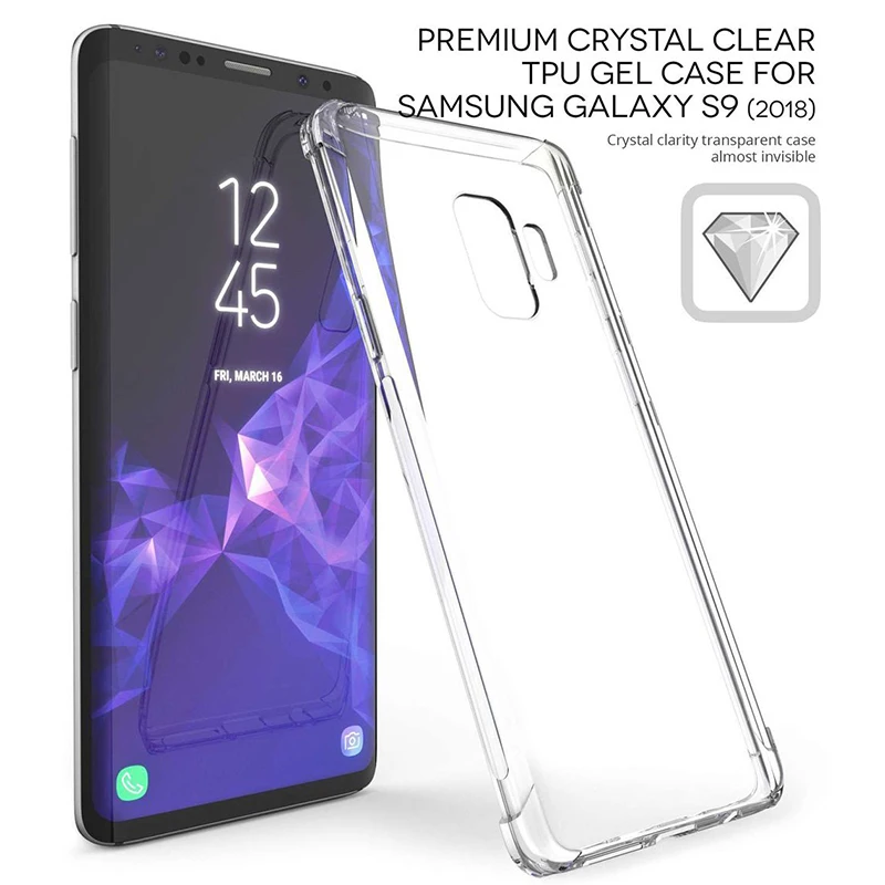 Прозрачный Мягкий ТПУ чехол для телефона Samsung Galaxy J3 J5 J7 A3 A5 A7 2016 2017 S6 S7 Edge S8 S9 Plus Note 4 5