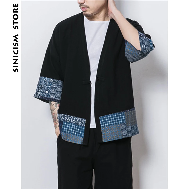 Sinicism Store мужская куртка пальто лето тонкое кимоно кардиган Япония винтажная