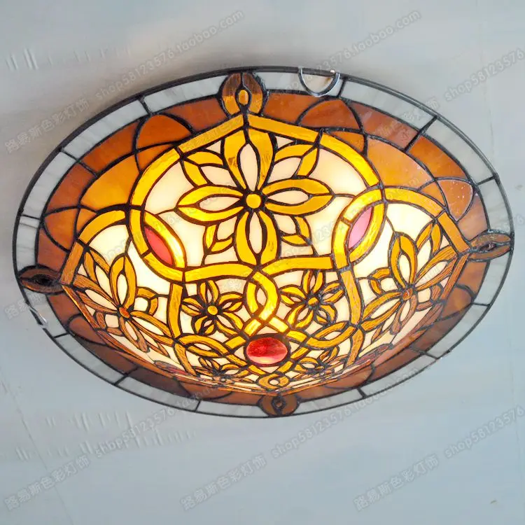 Европейский поворотный стеклянный потолочный светильник лампа 16 дюймов в стиле