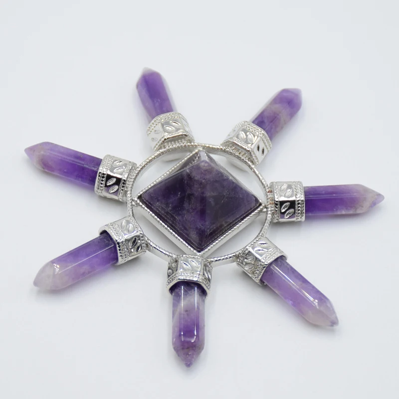 Новый Аметист пирамида энергетический генератор натуральный камень 7 чакр