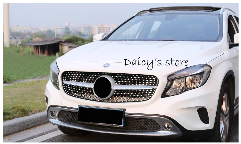 Diamond grille suitable for M-Benz GLA Class X156 Grill GLA180 200 250 GLA45 2014-18 ABS radiator mesh without central logo | Автомобили и